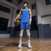 Li Ning Sports Basketball Series Logo Print Sweat-Wicking Comfortable Split Basketball Set Men sportswear Beijing-Blue AATT001-8