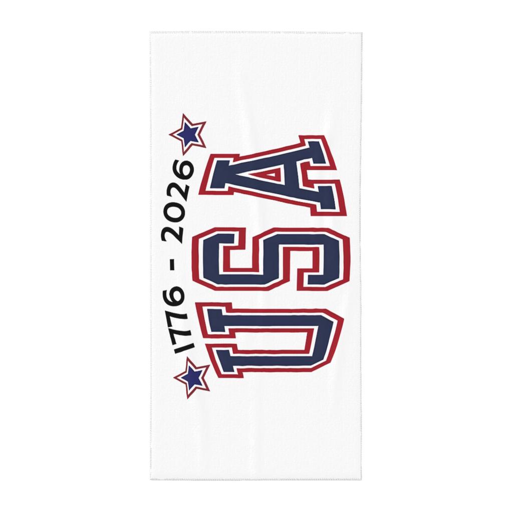 USA 1776 Quick Dry Beach Towel Single Sided 2D Soft Microfiber Beach Towel Pool Beach Swim 4th Of July Decor Patriotic Gift