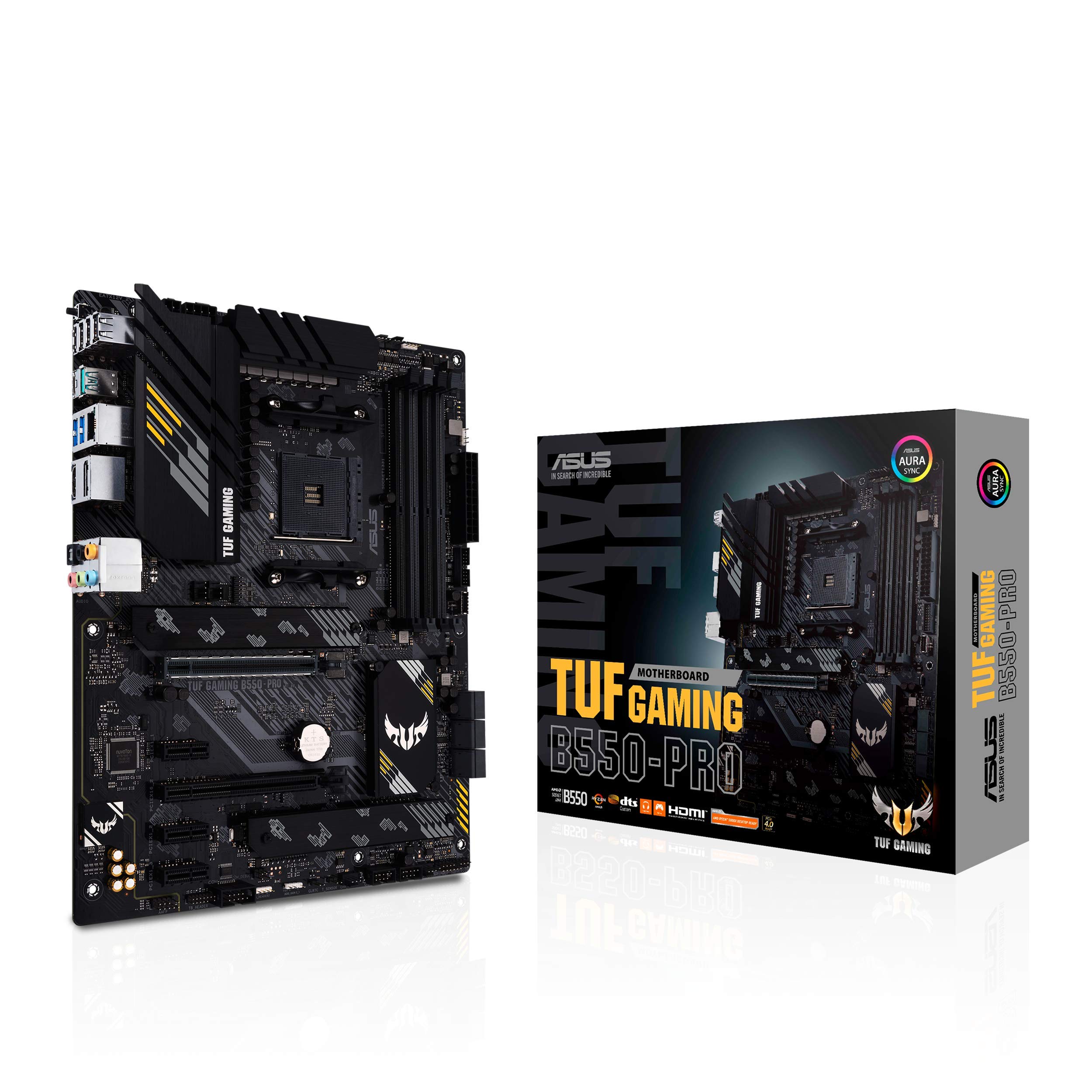 

ASUS TUF GAMING AMD AM4 ATX gaming motherboard power USB Gen 2 Front USB BIOS Addressable Gen 2 RGB B550-PRO (Ryzen 5000/3000) (PCIe 4.0, 12+2 stages, сірий колір