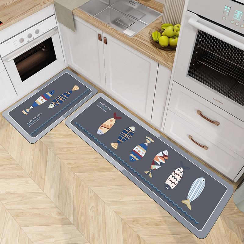 

Мультяшный кухонный напольный коврик, нескользящий коврик для ног, мягкий коврик для входа, нескользящий ковер, напольный коврик для балкона, нескользящий напольный коврик для ванной комнаты, коврик