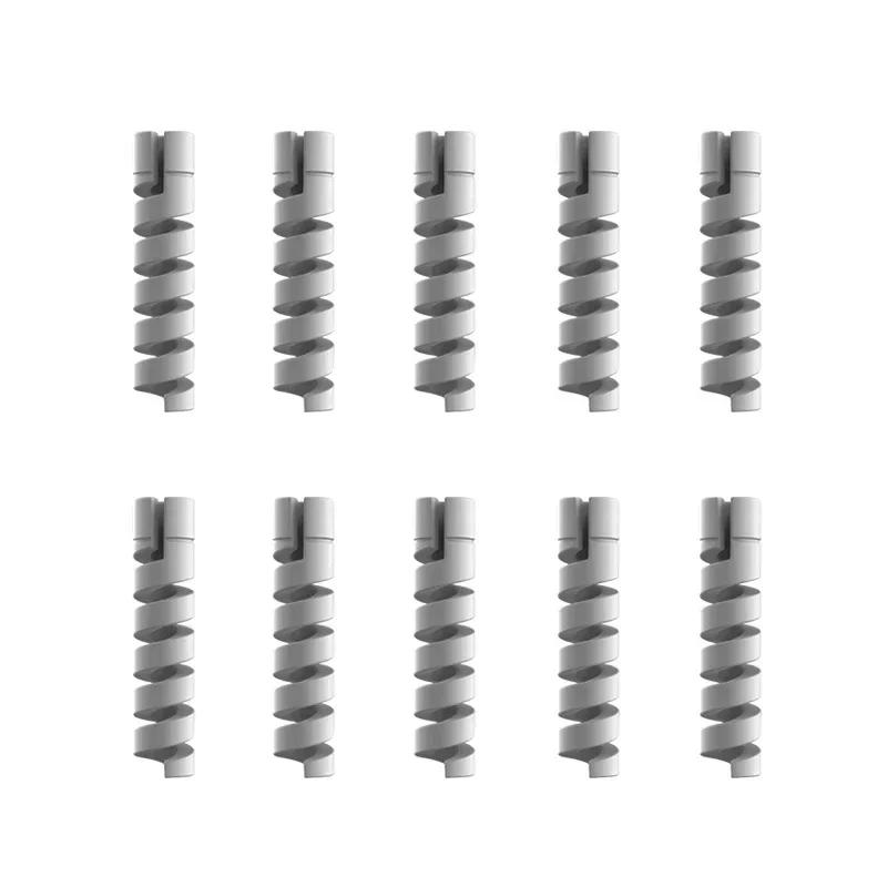 

10pcs Silicone Cable Protector Charging Cable Spiral Winder Wire End Cord Savers Cover For Mouse USB Charger Cable Organizer