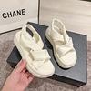 Thick-soled heightening Roman sandals women's summer 2025 new beach flat-bottomed sports casual fashion cool slippers