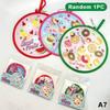 Foldable Round Hand Fan Bright Cartoon Prints Portable Hanging Chain Lightweight Cooling Fan for Kids Birthday Party Favor