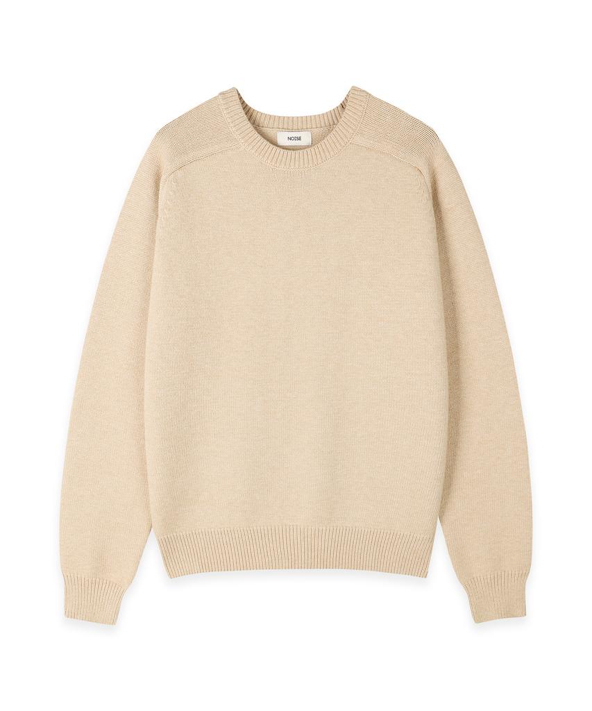 NOISE Essential Round Crop Knit - Beige