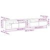 TV Stand with LED Lighting 2 Pcs Black Oak Effect 260 X 37 X 40 Cm