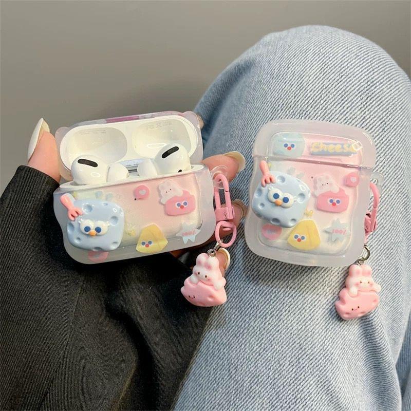 ins smudge cute blue cheese for airpodspro1st generation Apple earphone case Bluetooth 1st generation 1st generation