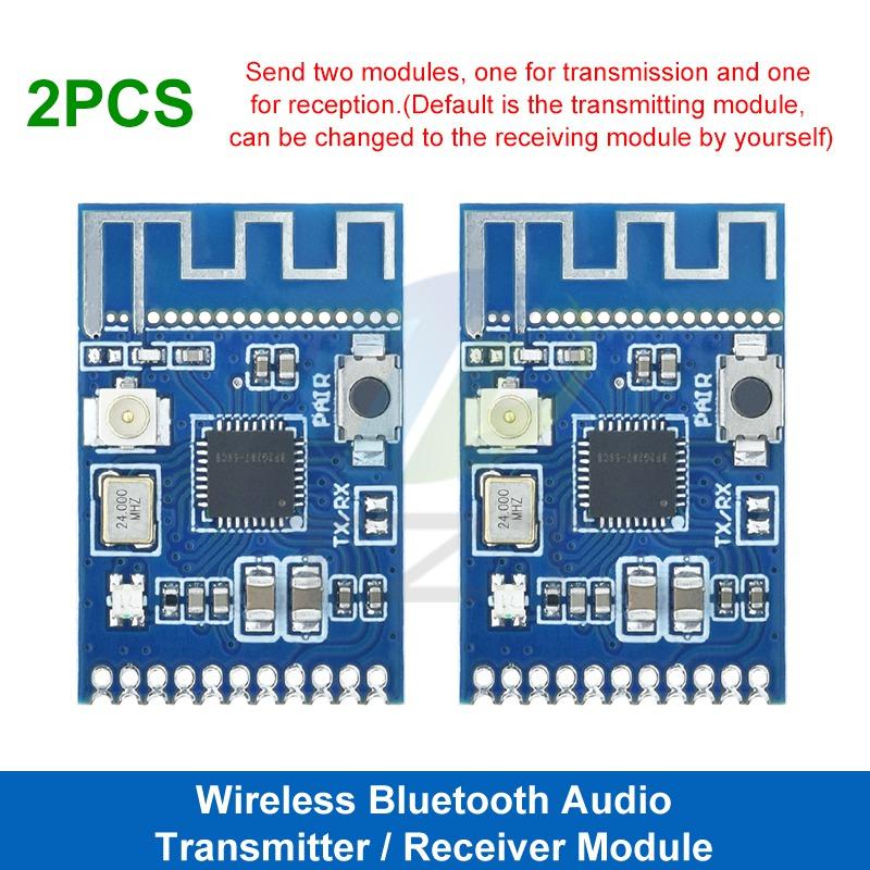 1/2 Piezas Módulo Bluetooth-5.3 Módulo Transmisor de Audio 20 Metros Estéreo GFSK Transceptor Placa de Auriculares