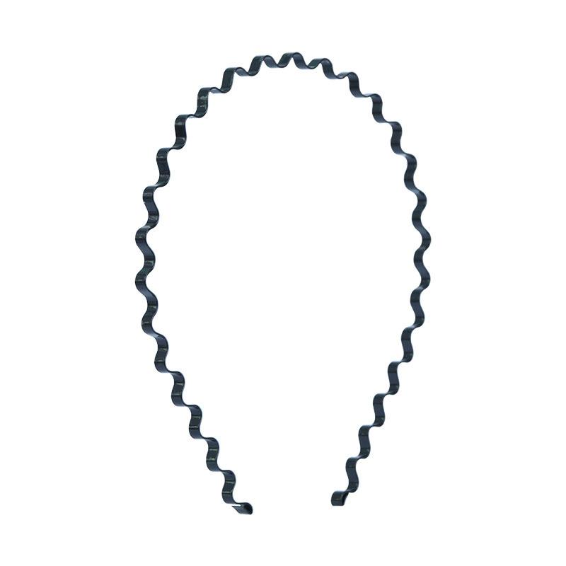 Black Facial Cleansing and Makeup Hair Band Instant Noodle Wavy Steel Wire Hair Band, Hair Clip