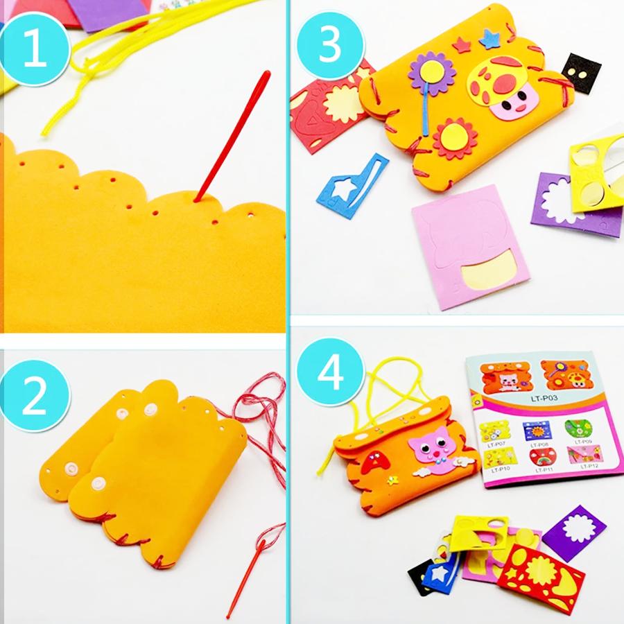 5/10pcs DIY Handmade Material Kit for Coin Purse EVA Adhesive Sewing Splicing Art Felt Supplies Gift for Handicraft Lovers XJM