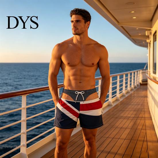 Comfortable Elastic Waist Swim Shorts Men Hairy Butt Shorts, Funny Booty Print Beach Realistic Gifts for Husband 3D Briefs Patriotic Trunks