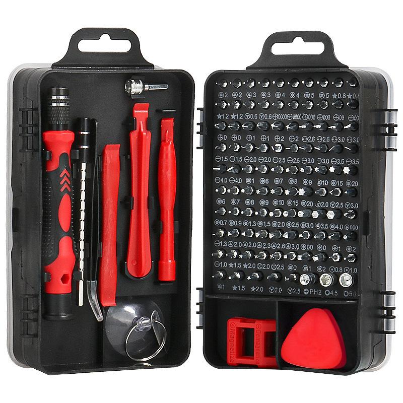 Multi-purpose clock mobile phone disassembly and maintenance screwdriver batch screwdriver 115-in-1 tool screwdriver set