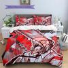 Chainsaw Man  Pattern Bedding Quilt Set  Home Decoration  Gift (1 * Duvet Cover + 2 * Pillowcase  Without Core)