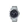 CASIO STANDARD series 50 meters waterproof Quartz Steel Strap men's watch black dial MTP-VD01D-1C