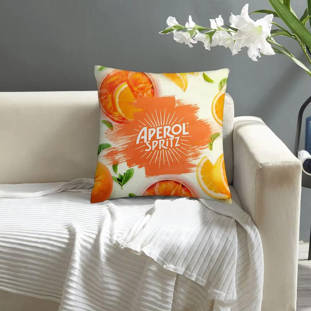 Aperol Spritz Pillow Case Sofa Decorative Home Double-sided Print Square Pillow Living Room Decor Decoration PillowCase Gift