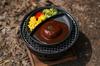 Ikenaga Iron Works Iron Plate Lunch Plate with Wooden Base, Induction Compatible, Made in Japan, 11428