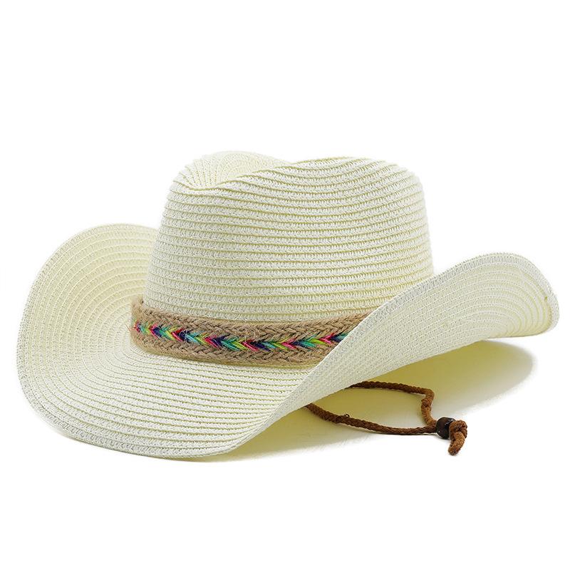 Western Cowboy Straw Hat Men and Women Outdoor Beach Hat Sun Hat