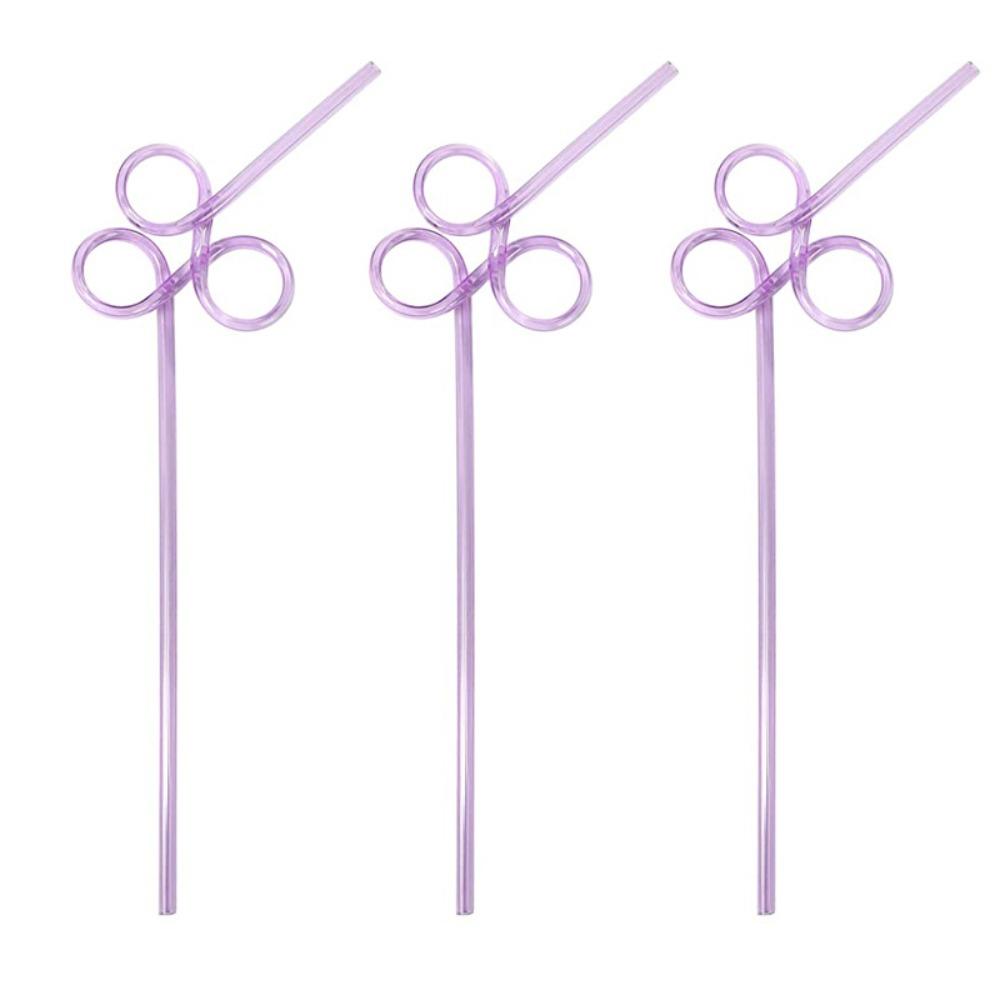 10KS Opakovaně použitelný skleněný kelímek s brčkem Barevný styling Průhledný tumbler Brčko Brčko na džus Barové doplňky