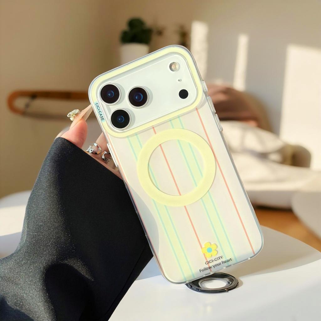 For iPhone 17 Air 17 13 14 15 16 Pro Max Magsafe Case Color Anti-Collision Drop-proof Protective Cartoon Animals Phone Cover