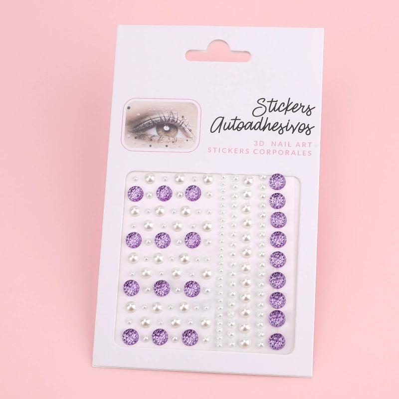 Diamond Eyebrow Tattoo Sticker Glitter Eyeliner Eyebrow Makeup Face Eyes Temporary Tattoo Rock Rhinestone 3D Eyeliner Stickers