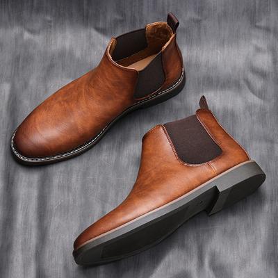 Herren Kleiderstiefel Chelsea Boots Marke Business Casual Lederstiefel Britischer Stil Kurze Stiefel für Herren Stiefelette Botas
