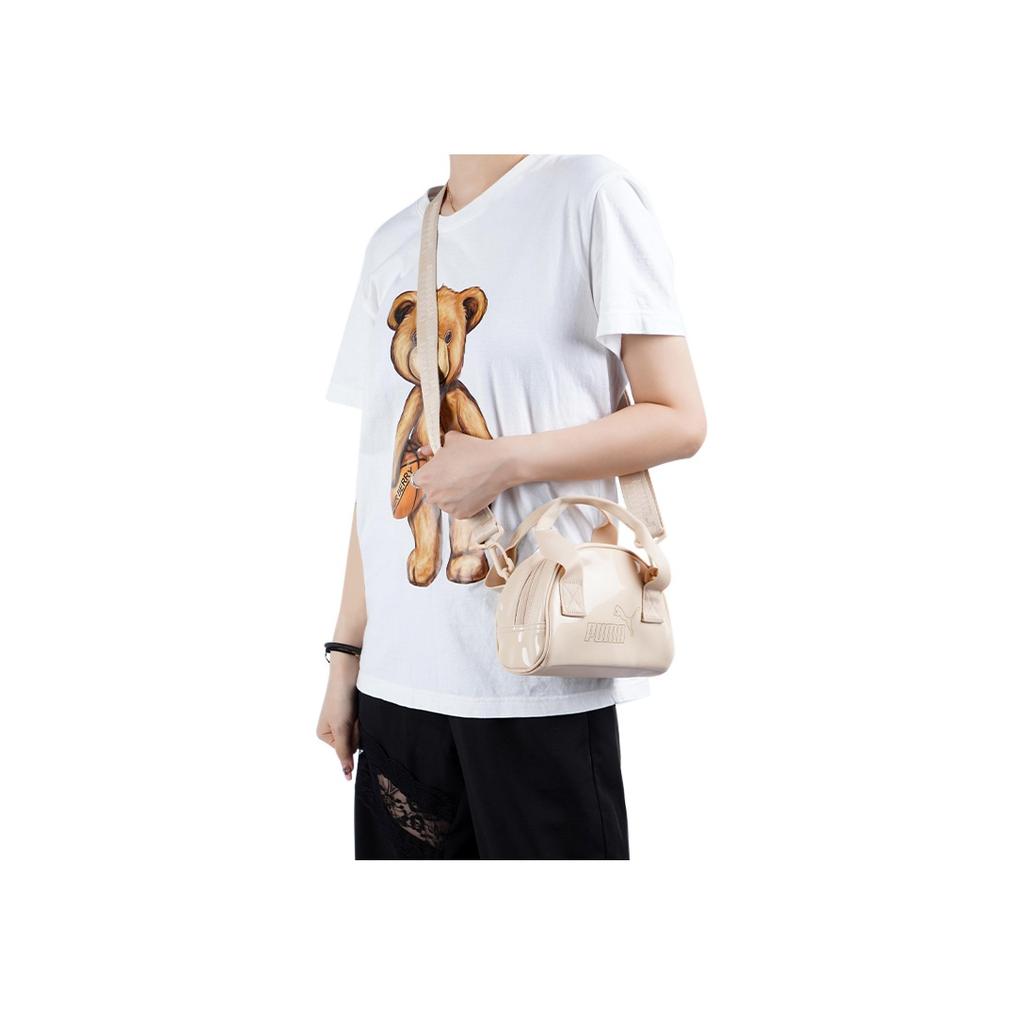 Puma Gold Foil Logo Solid Color Detachable Shoulder Strap Polyester And Polyurethane Mini Handheld Crossbody Shoulder Bag Women bags 078216-02