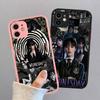 American W-WednesdayS Movie TV A-Addams Matte Transparent Phone Cover For IPhone Case 16 15 14 13 12 11 Pro Max X XS Max Plus