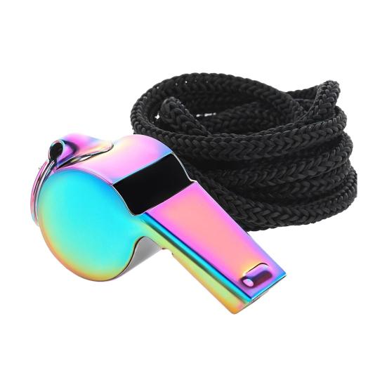 1 stk/2 stk Sportsfløyte Rustfritt stålfløyte med snor Høy skarp lydfløyte for trenere dommere funksjonærer