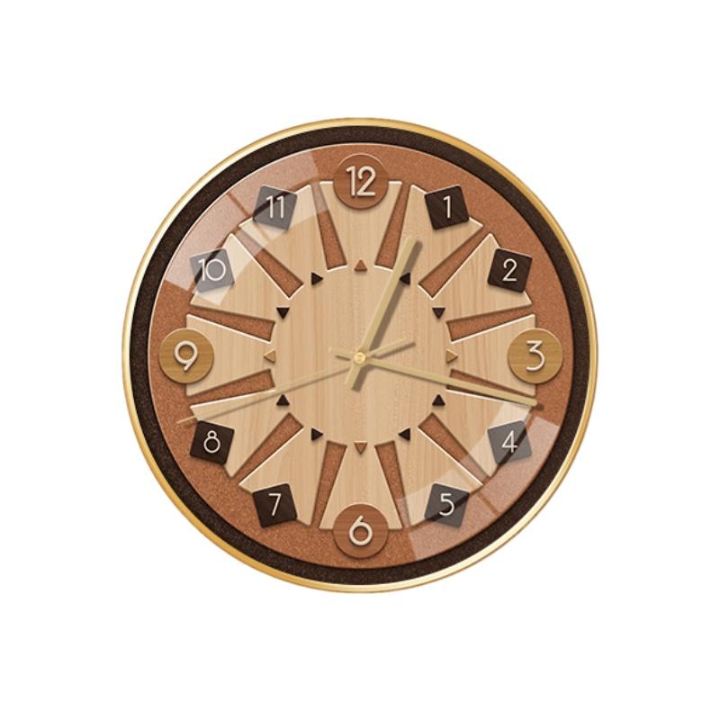 Advanced Sense Restaurant Wall Clock Chinese Simple Modern French Retro Household Decoration Living Room Mute Wall-mounted Clock