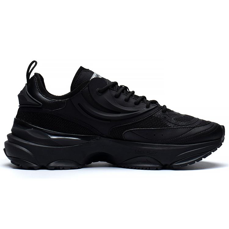 New LiNing CF Cushioning Anti Slip And Wear Resistant Low Top Sports Casual Shoes Men's Black AGLS147-4