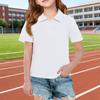 Short Sleeve Polo Shirt for Girls Classic Collar Design Breathable Lightweight Fabric Suitable for Daily Wear School Uniforms Outdoor Activities