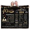 40Th Anniversary Wedding Blanket Flannel Soft Comfortable Home Blanket Warm Blanket Couple Memorial Gift