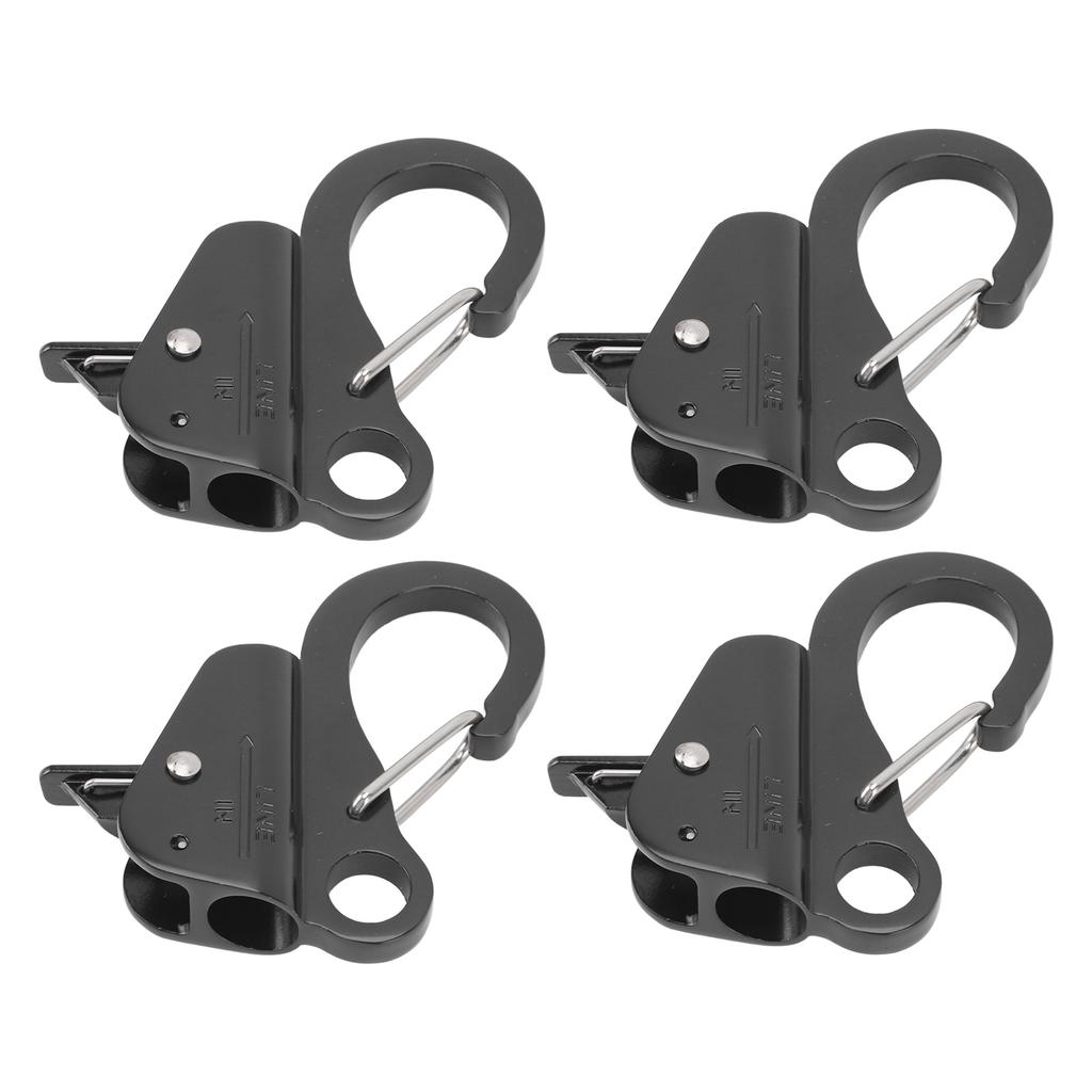 4PCS Spring Snap Attach Rope Hook 38?58in Opening 316 Stainless Steel Quick Threading Boat Spring