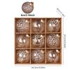 Christmas Balls Shatterproof 9 Pieces Christmas Decoration Ball Clear PET Globe 3.15in Painted For Birthday Thanksgiving Winter