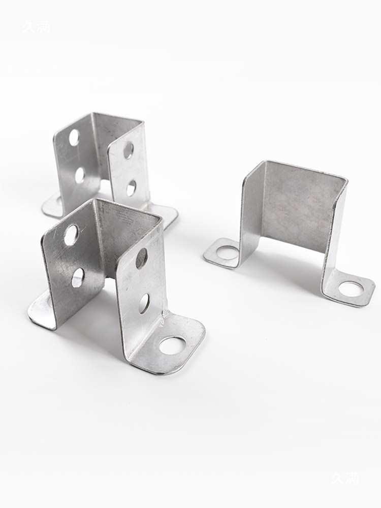 Square Tube C-Shaped Connector Base with Inner Slot and Solderless Guardrail Accessory