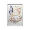Plakat "B" W Kwiatach I Motylach Plakat "B" W Kwiatach I Motylach, 40X50 Cm, Rama Aluminiowa Czarna, Papier Matowy 230 Gsm