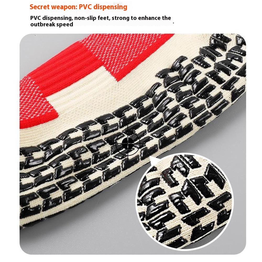 

LINGTU CJM614 Autumn Winter Anti-Slip Middle Tube Professional Soccer Socks for Men Women, Size M Red