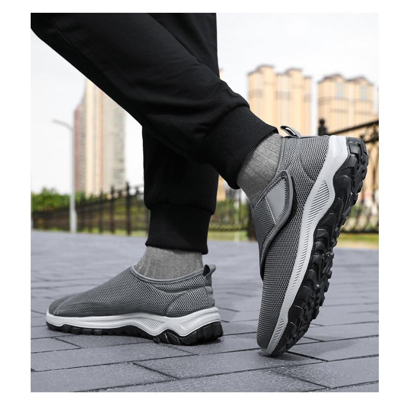 Pantofi casual respirabili din plasă pentru bărbați, pantofi simpli cu velcro