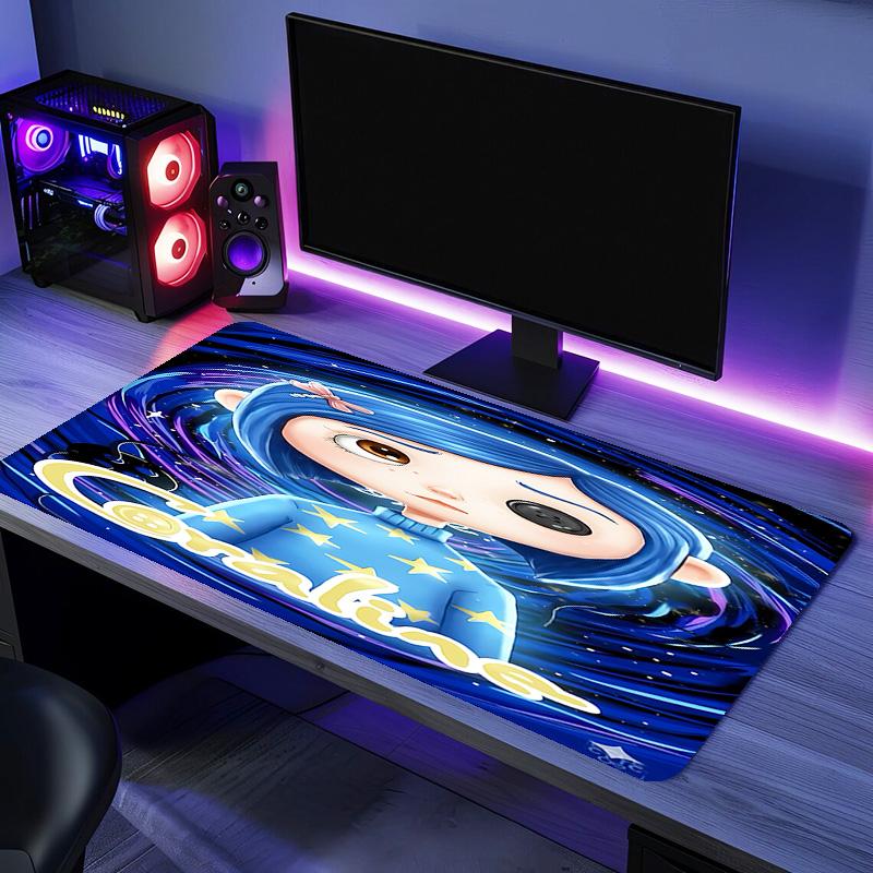 Coraline Mouse Pad - Kaymaz Kauçuk Taban, İş, Oyun, Ofis ve Ev Kullanımı İçin Pürüzsüz Yüzey, Masaüstü Mouse Pad