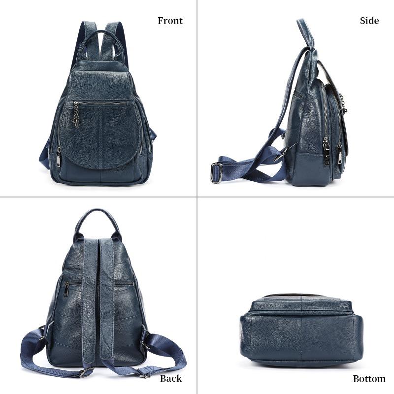Ladies' Backpack Genuine Leather Versatile for Women's Commuting Casual Covered Shoulder Bag