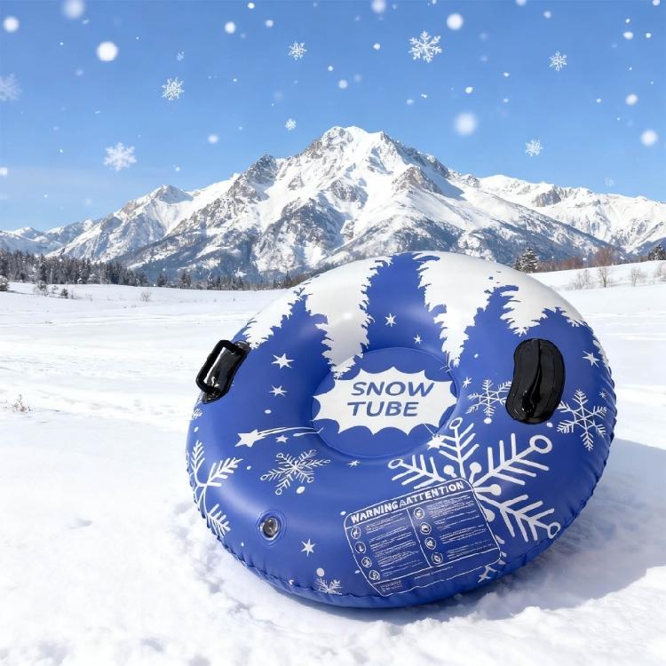 Inflatable Snow Sled with Handles Thickened Winter Inflatable Snow Tube PVC Sledding Tube Winter Snow Sledding Toy