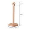 AIDUCHO Wooden Kitchen Paper Holder, Paper Towel Holder, Roll Holder, Freestanding Kitchen Utensil Storage Item, One-Hand Tear (Wood Color, Flower Pat