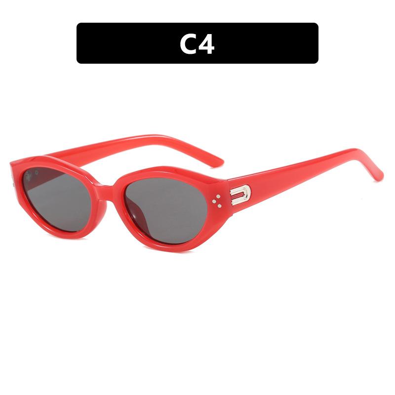 2024 Vintage Cat Eye Women Luxury Sunglasses Fashion Brand Designer Shades UV400 Men Trending Punk Rivets Sun Glasses