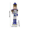 Wooden Nutcracker Figures Nutcracker Hanukkah Decor White And Blue Table Desktop Doll Ornament For Fireplace Window Tabletop