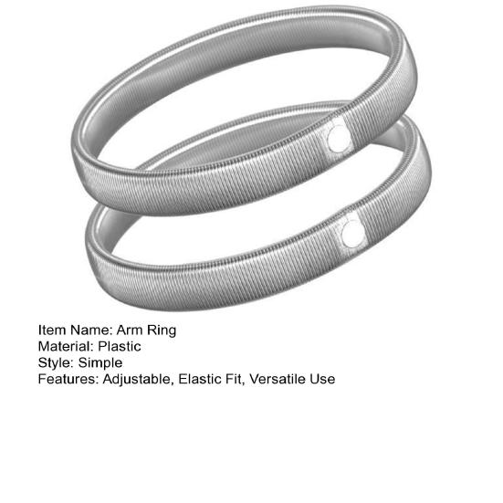 2Pcs Arm Rings Adjustable Elastic Unisex Armbands Non-marking Shirt Cuffs Hair Rope Fashion Decoration