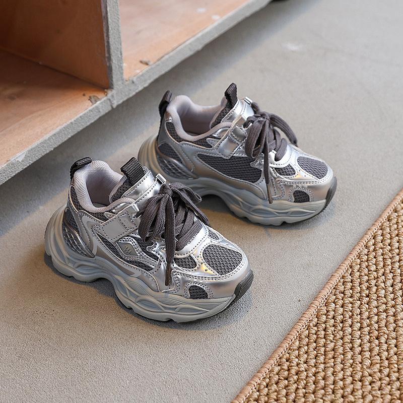 Children's Sports Shoes, New Spring Korean Version, Lightweight and Breathable Dad Shoes for Boys, Versatile and Fashionable Casual Shoes for Girls