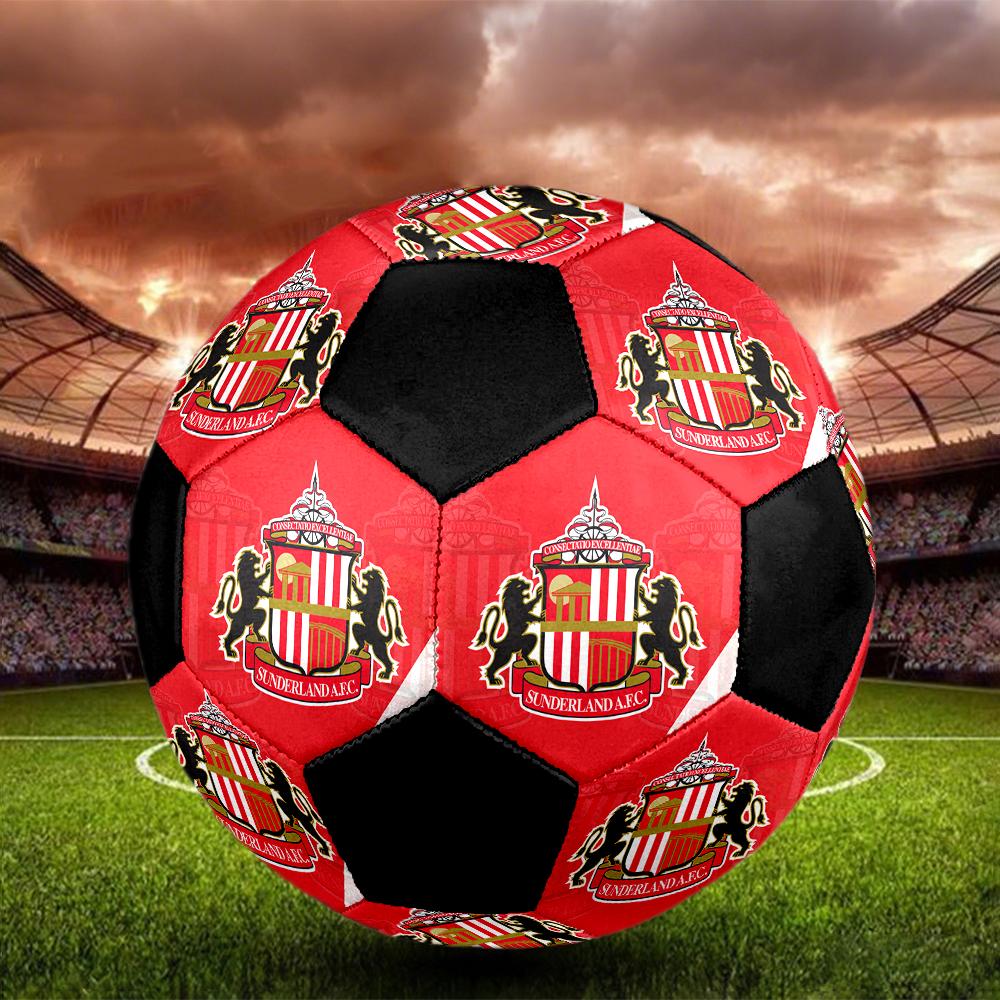 SIZE 5 Sunderland AFC Soccer Ball Colorful All Ages Machine Stitched PVC Competition Ready Durable High-Bounce