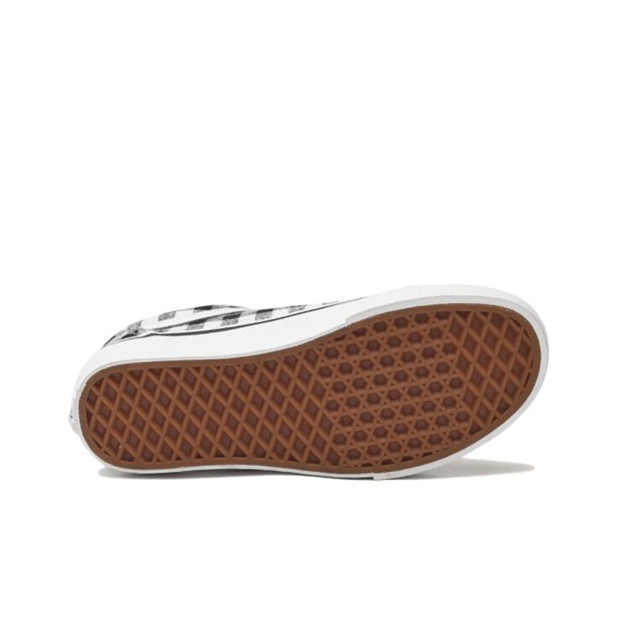 Vans Tênis Casuais de Lona Baixos Gingham Retro Old Skool Masculino Preto Branco VN0A38G1SIX