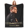 Luis Miguel Tour Throw Blanket Flannel Sofa Mucisian Hip Hop Throw Blanket Relax Soft for Car Bedspreads