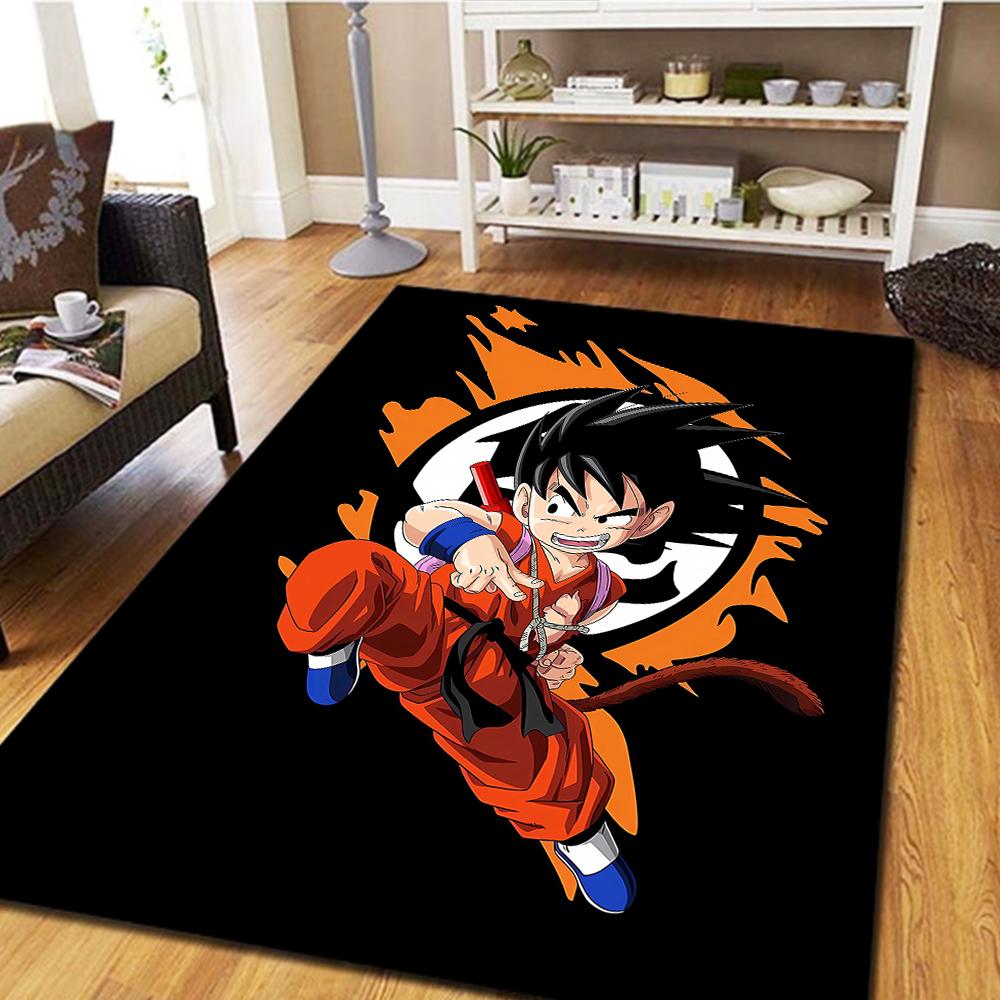 Cute Cartoon Son Goku Carpet, Digital Print Floor Mat for Living Room, Home Decor Movie Rug, Bedroom Play Mat -HYQ1