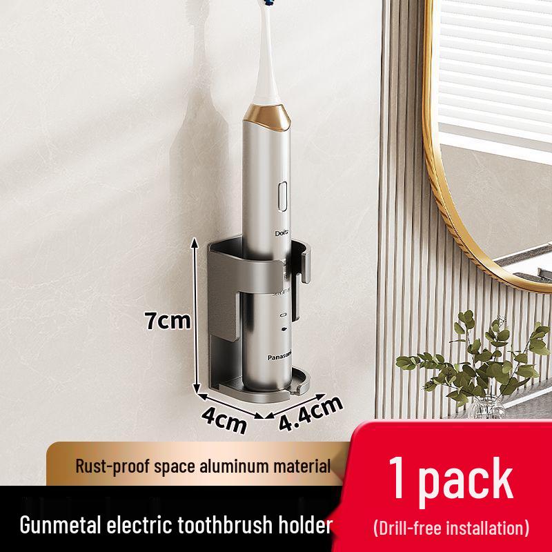 Wall-Mounted Electric Toothbrush Organizer: Punch-Free Bathroom Rack